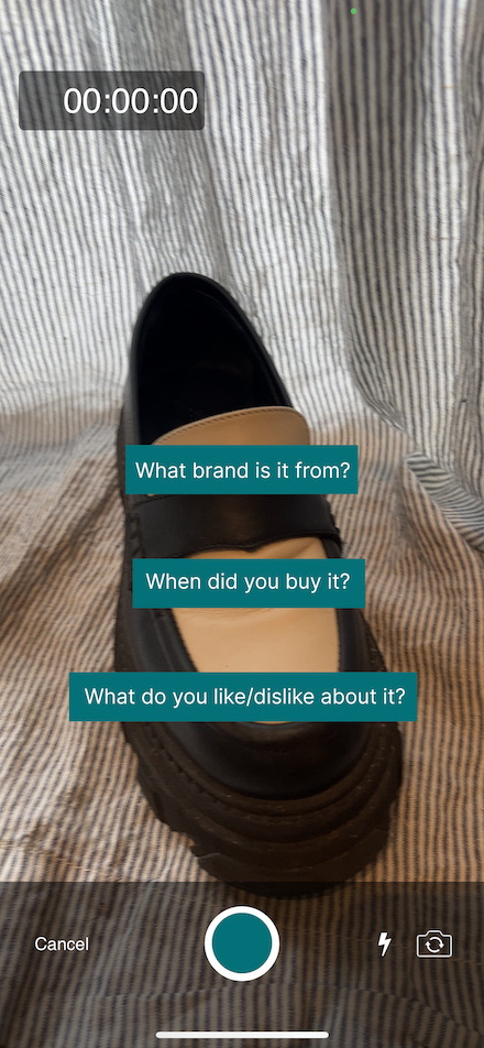 Prompted videos and audios mobile research screenshot