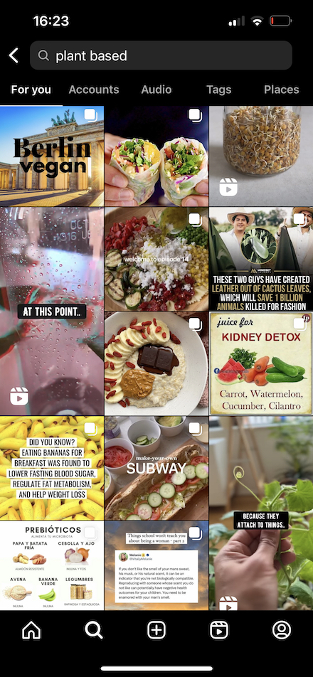 Participant mobile screen recording tasks screenshot