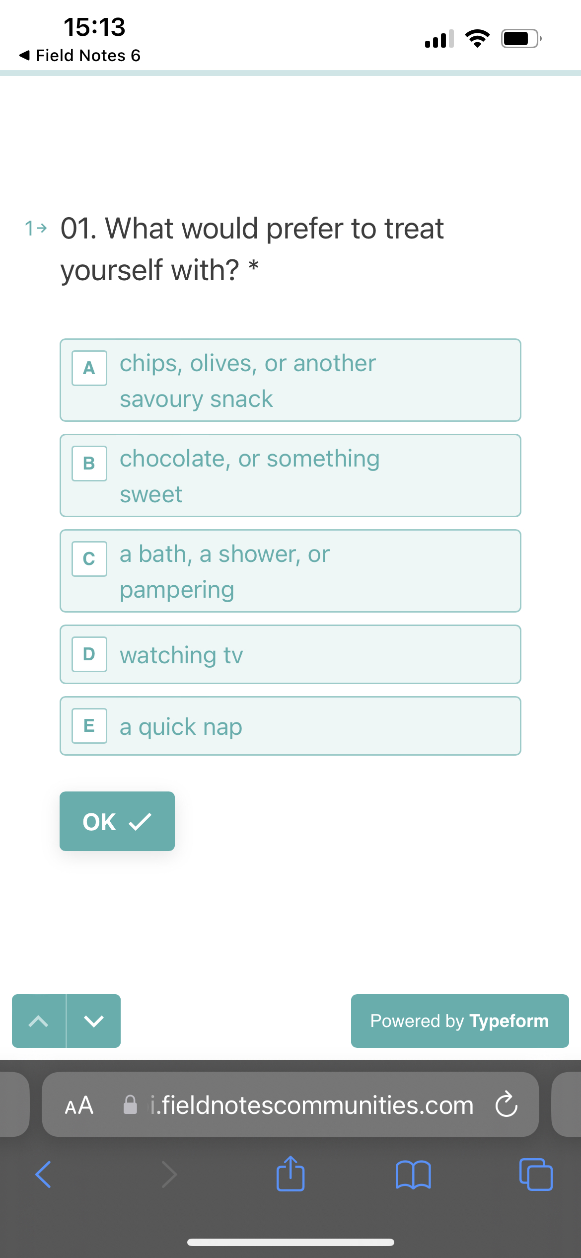 Mini surveys screenshot - to compliment your qualitative research projects