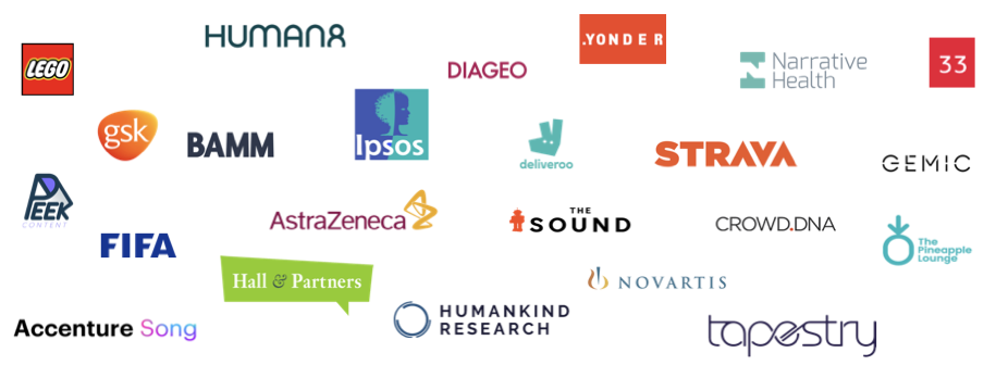 Field Notes customer logos (market research and mobile-ethnography companies)